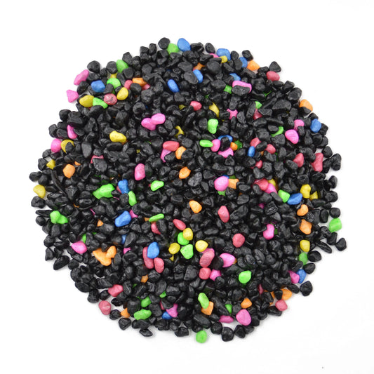 Black & Fluorescent Aquarium Gravel Mix – 5 lb