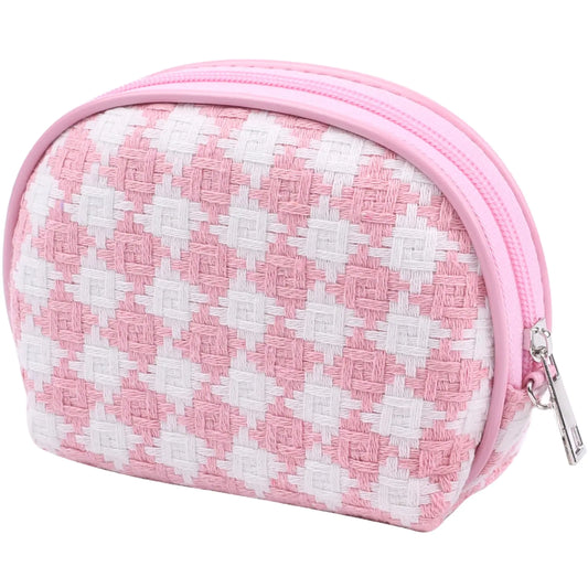 Checkered Sanitary Napkin Storage Bag with Zipper
