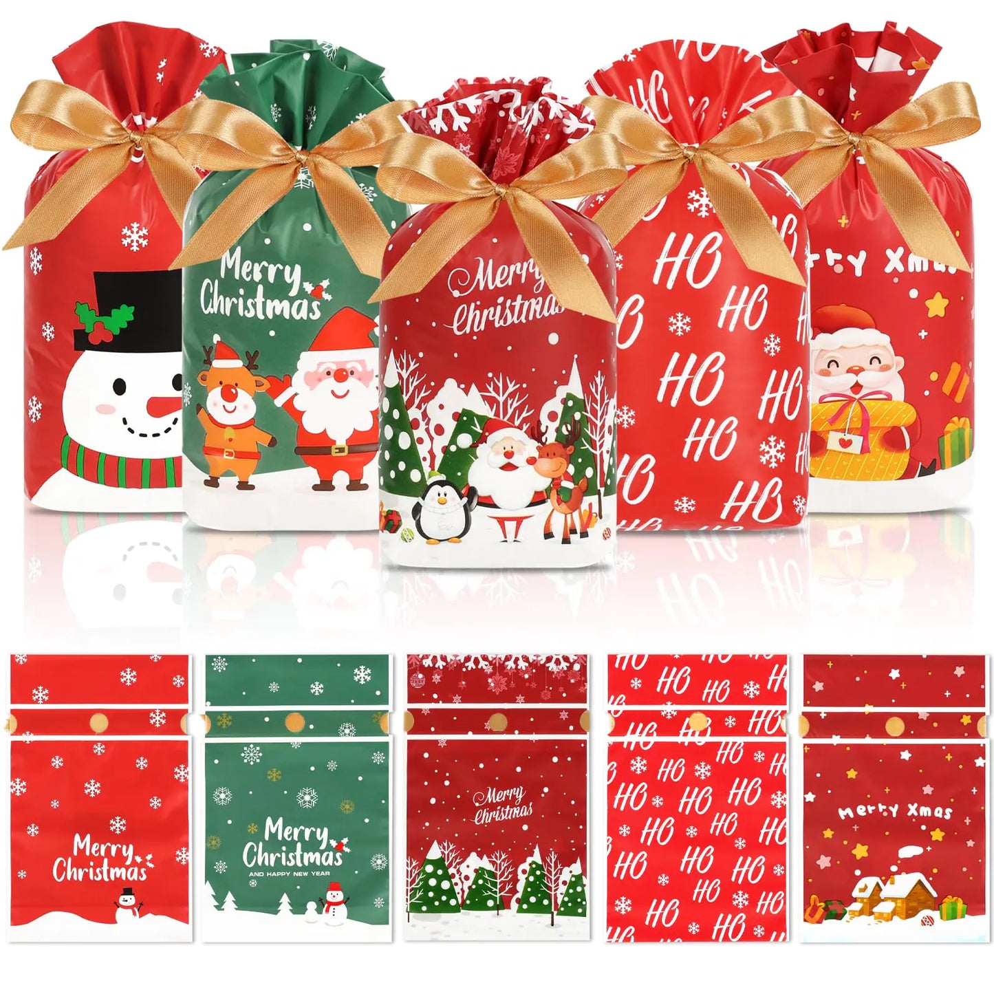 50-Pack Christmas Treat Bags